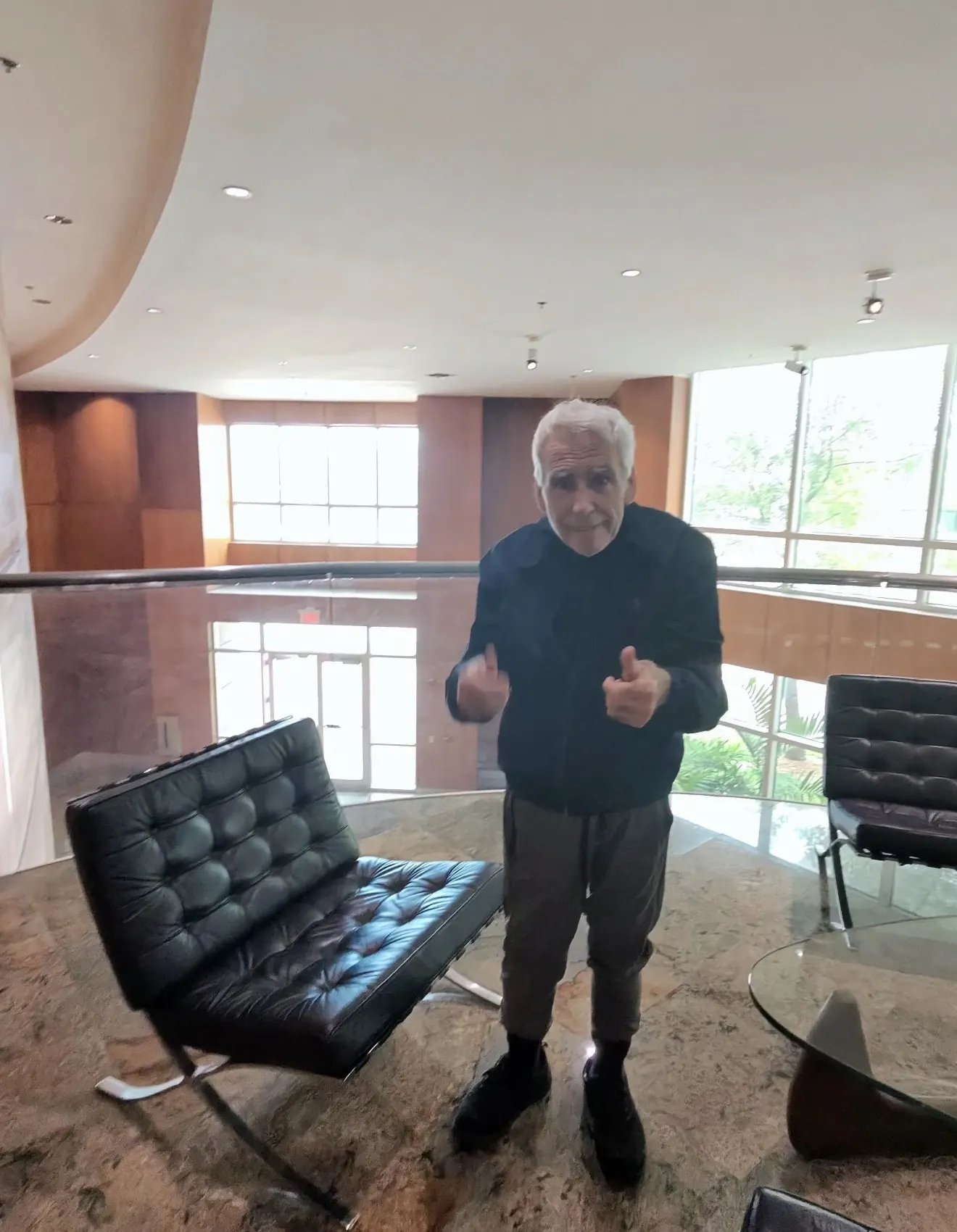 Richard C. Weigand in the lobby at 1000 5th Street, Miami Beach